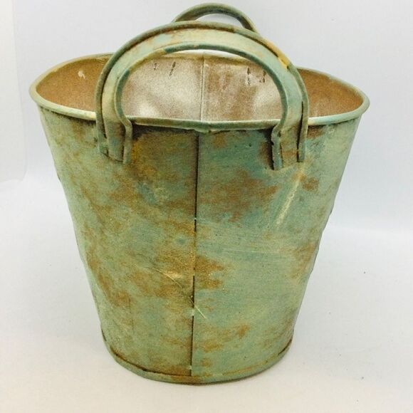 Shabby Chic Birds Tin Planter Storage Organizer NWT - Picture 8 of 10